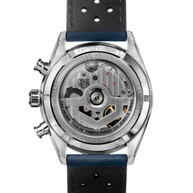 TAG Heuer Carrera Chronograph Summer Limited Edition Automatic Watch with Blue Dial and Blue Leather Strap, 42 mm