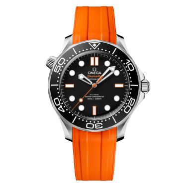 Montre Omega Seamaster Diver 300m Co-Axial Master Chronometer cadran noir "Orange" bracelet caoutchouc 42 mm