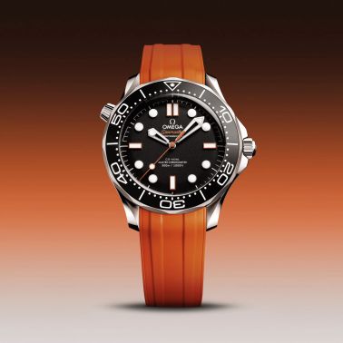 Montre Omega Seamaster Diver 300m Co-Axial Master Chronometer cadran noir "Orange" bracelet caoutchouc 42 mm