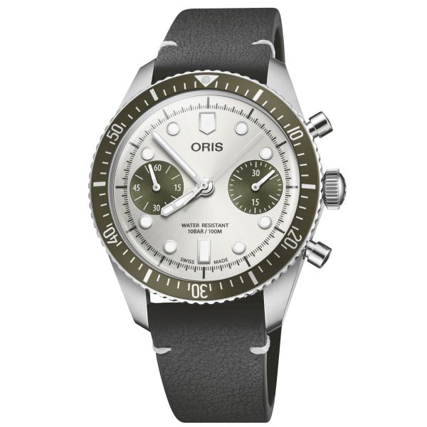Oris Divers Sixty-Five Automatic Chronograph Watch with gray and
