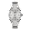 Montre Tissot T-Classic PRC 100 Solar quartz solaire cadran argent bracelet acier 34 mm
