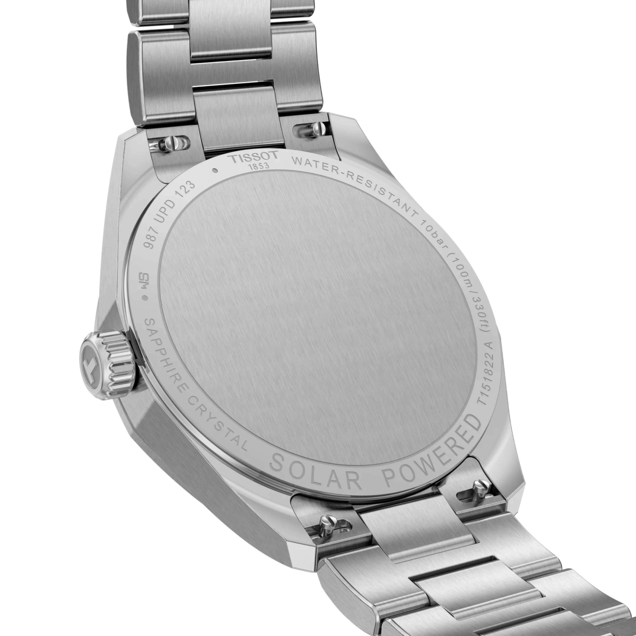 Montre Tissot T-Classic PRC 100 Solar quartz solaire cadran argent bracelet acier 34 mm