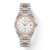 Montre Tissot T-Classic PRC 100 Solar quartz solaire bicolore PVD Or Rose cadran blanc bracelet acier 34 mm