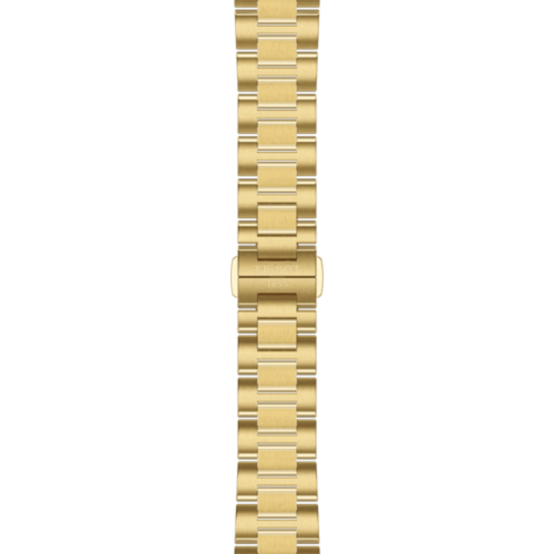 Montre Tissot T-Classic PRC 100 Solar quartz solaire PVD or jaune cadran champagne glacier bracelet acier 34 mm