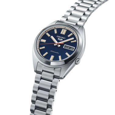 Montre Seiko 5 Sports automatique cadran bleu bracelet acier 37,4 mm