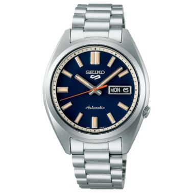 Montre Seiko 5 Sports automatique cadran bleu bracelet acier 37,4 mm