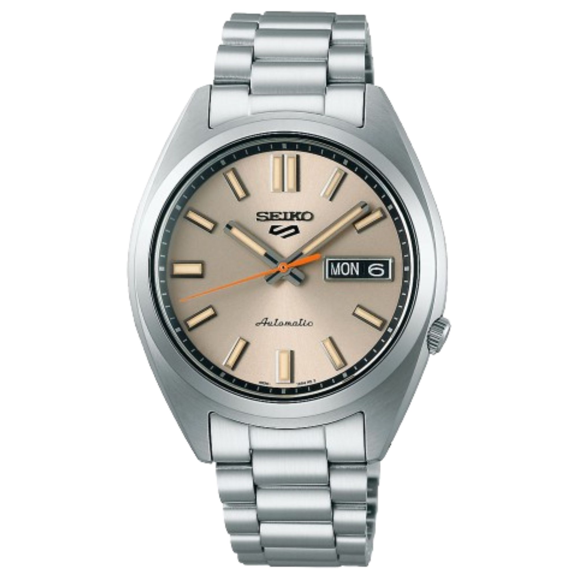 Montre Seiko 5 Sports automatique cadran argenté bracelet acier 37,4 mm