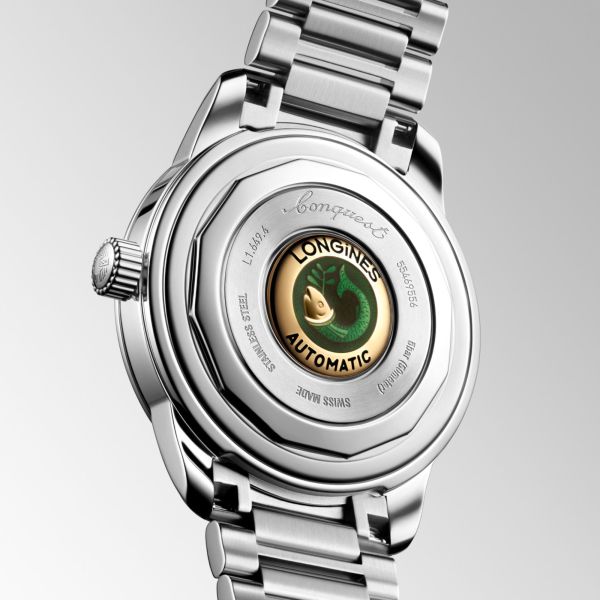 Montre Longines Conquest Heritage automatique cadran bleu bracelet acier 38 mm