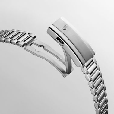 Montre Longines Conquest Heritage automatique cadran bleu bracelet acier 38 mm