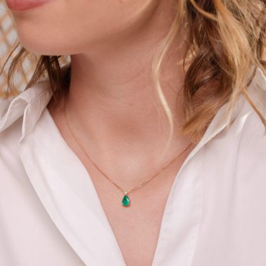 Collier Lepage Jacques en or jaune et émeraude