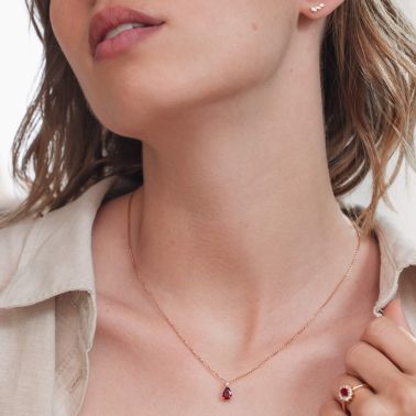 Lepage Jacques necklace in yellow gold and ruby