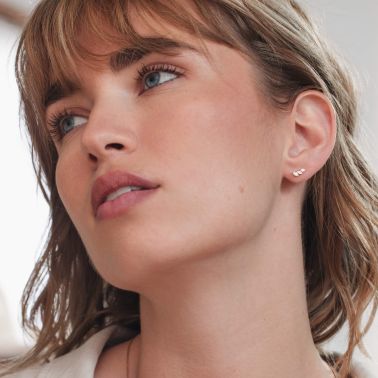 Boucles d'oreilles Suzon en or jaune et diamants taille navette