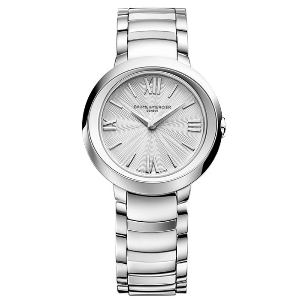 Montre Baume et Mercier Promesse quartz cadran argenté chiffres romains 30 mm