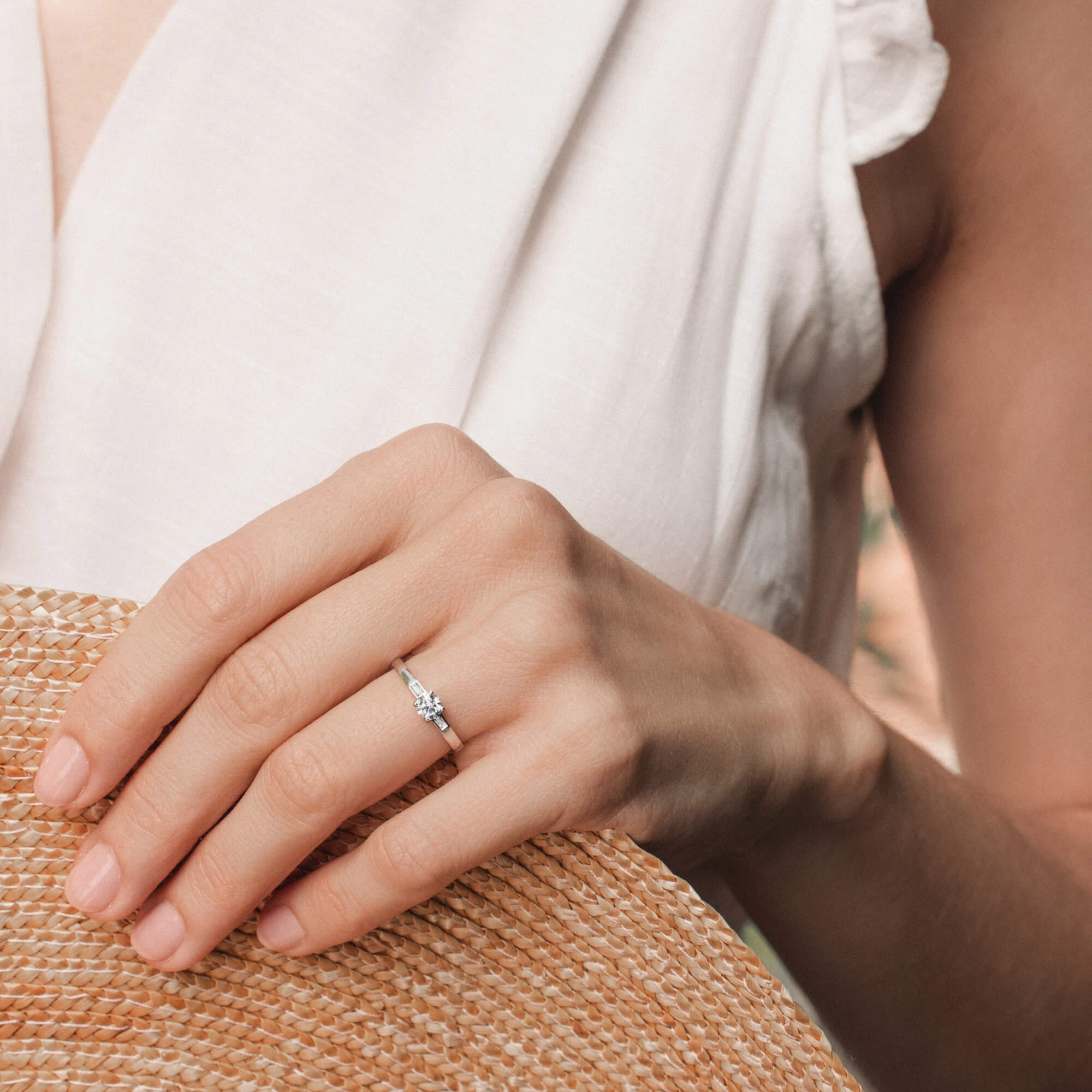 Solitaire Lepage Albert en or rose et diamants