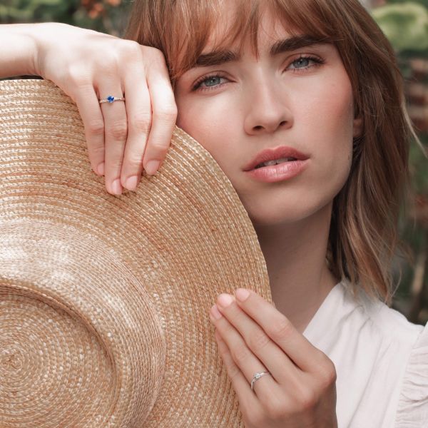 Lepage Albert engagement ringin rose gold and diamonds