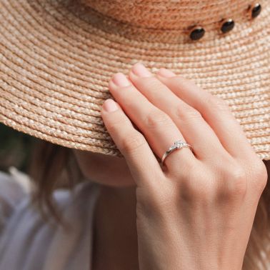 Solitaire Lepage Albert en or blanc et diamants