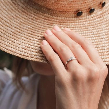 Solitaire Lepage Albert en or blanc et diamants