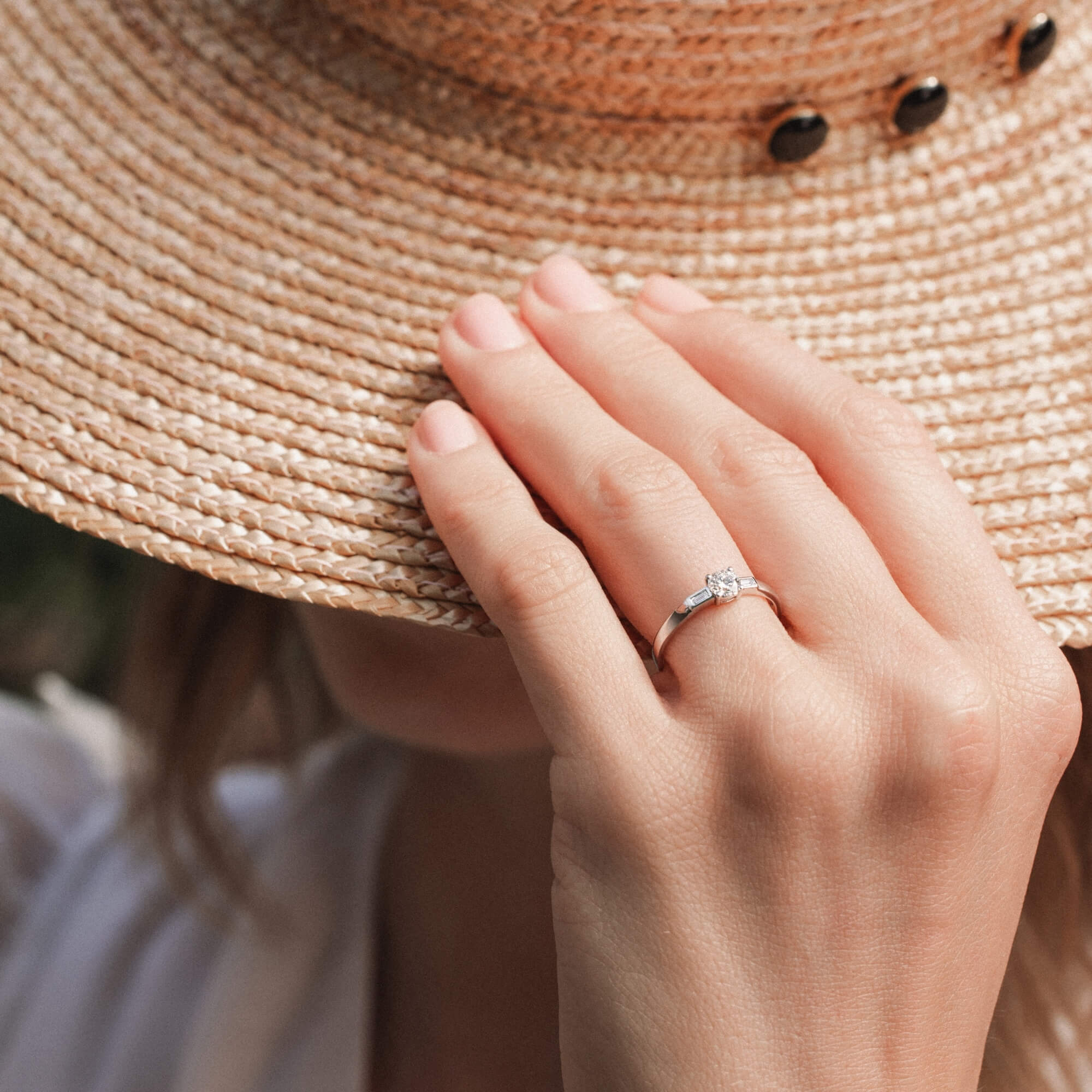 Solitaire Lepage Albert en or rose et diamants