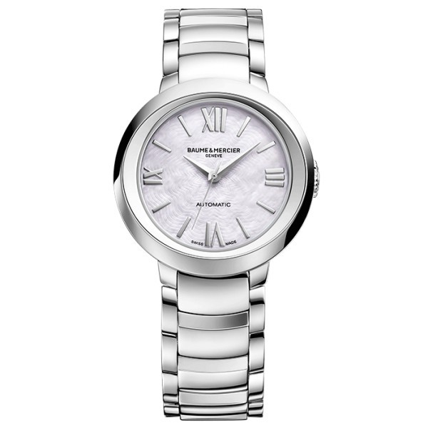 Montre Baume et Mercier Promesse automatique cadran nacre chiffres romains 30 mm
