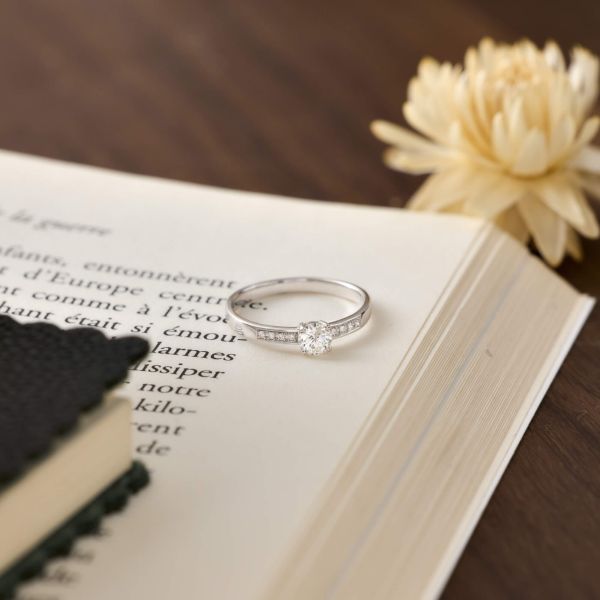 Lepage Aristide engagement ring in yellow gold and diamonds