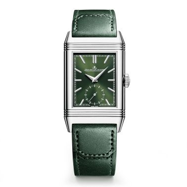 Jaeger-LeCoultre Reverso Tribute Monoface Small Seconds mechanical green dial green leather strap 45,6 x 27,4 mm