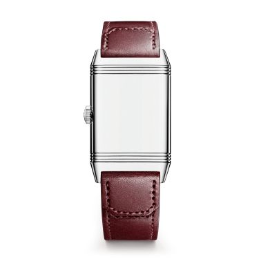 Montre Jaeger-LeCoultre Reverso Tribute Monoface Small Seconds remontage manuel cadran bordeaux bracelet cuir 45,6 x 27,4 mm