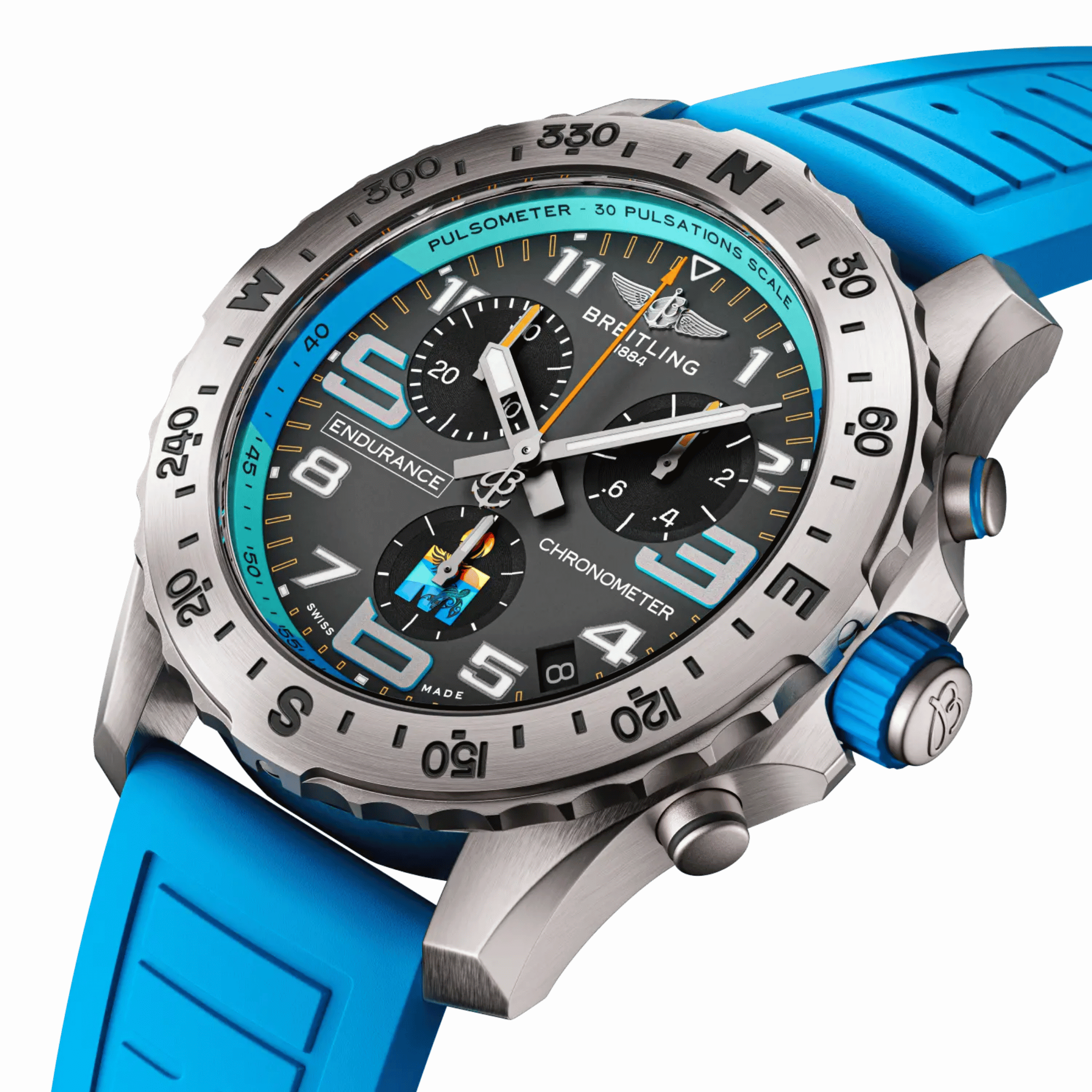 Montre Breitling Endurance Pro Edition IRONMAN® World Championship 2025 quartz chronographe cadran anthracite bracelet caoutchou