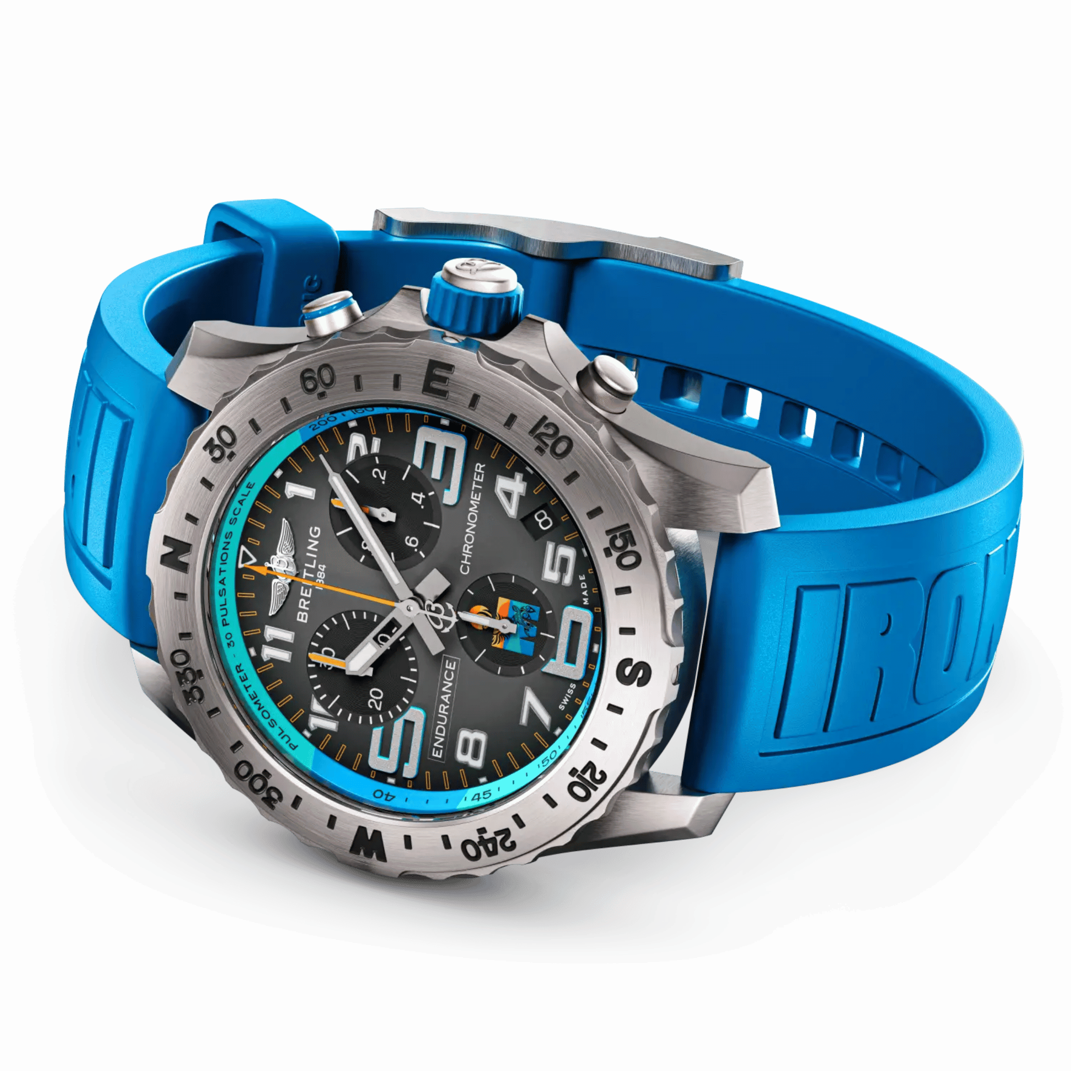 Montre Breitling Endurance Pro Edition IRONMAN® World Championship 2025 quartz chronographe cadran anthracite bracelet caoutchou