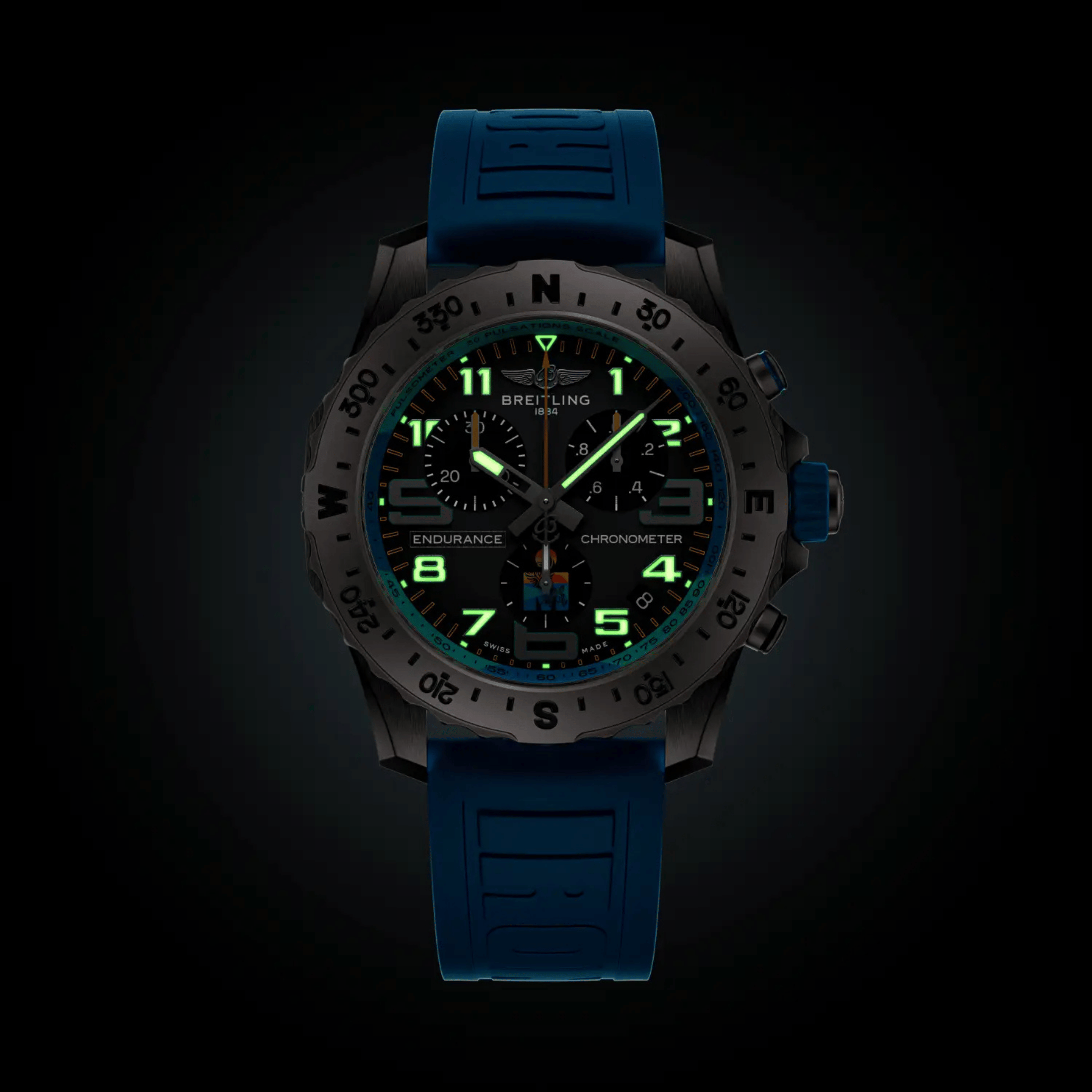 Montre Breitling Endurance Pro Edition IRONMAN® World Championship 2025 quartz chronographe cadran anthracite bracelet caoutchou