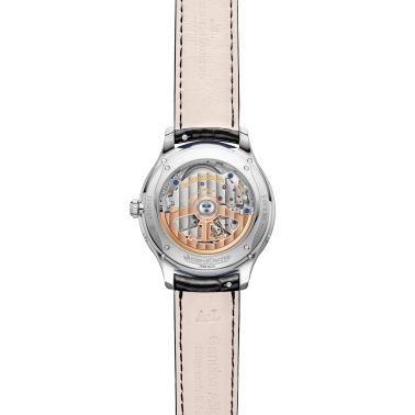 Montre Jaeger-LeCoultre Master Ultra Thin Moon automatique cadran argenté bracelet cuir noir 36 mm