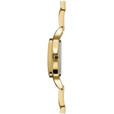 Montre Michel Herbelin Mini Luna quartz cadran argenté bracelet doré 20 mm