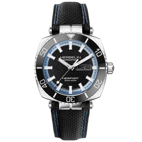 MICHEL HERBELIN 腕時計 Michel Herbelin Newport Diver automatic watch with black dial and