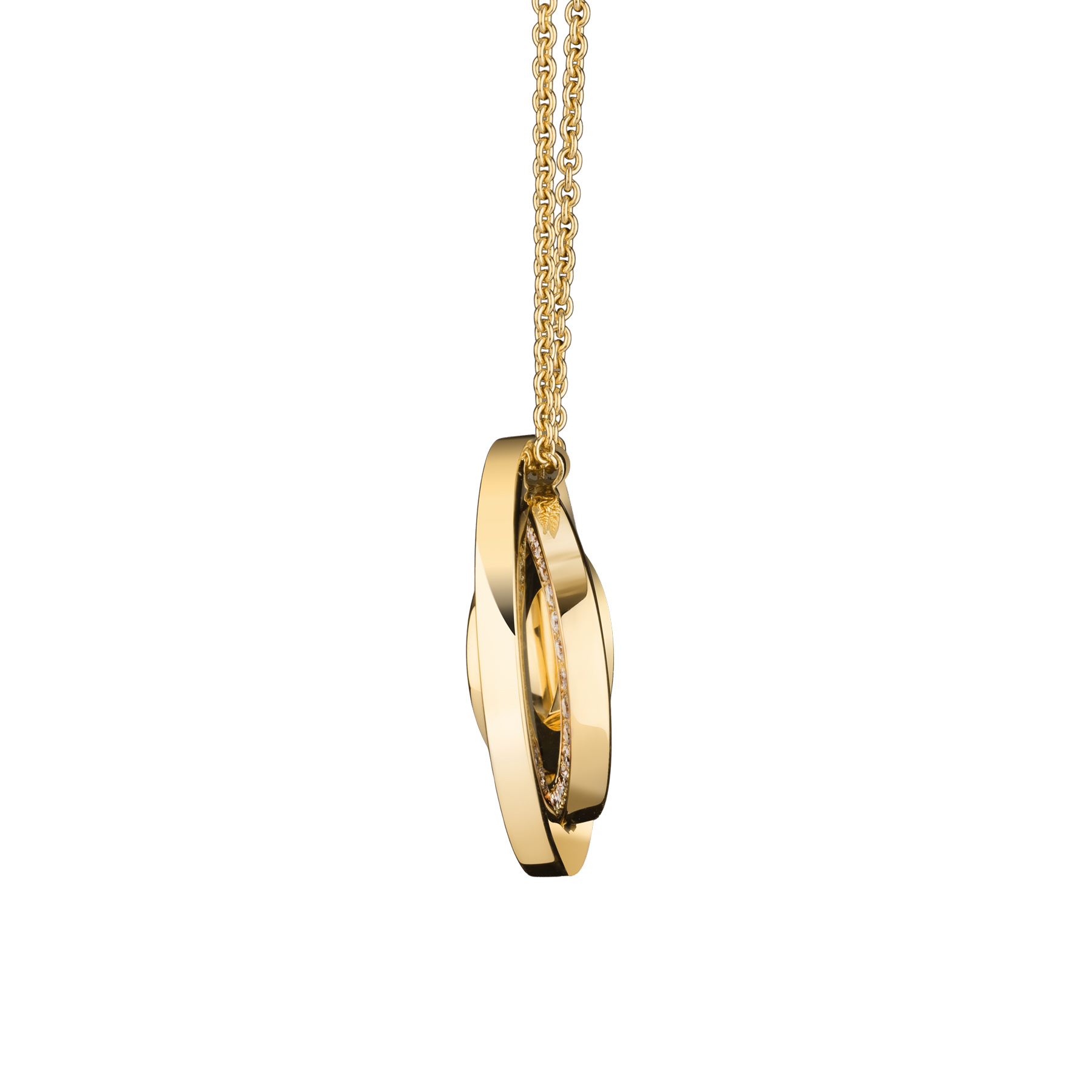 Alba Lepage long necklace in yellow gold and diamonds