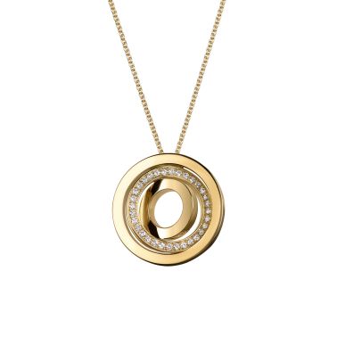 Alba Lepage long necklace in yellow gold and diamonds