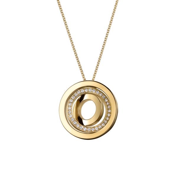Alba Lepage long necklace in yellow gold and diamonds