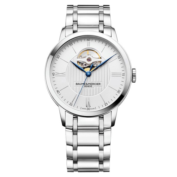 Montre Baume et Mercier Classima automatique cadran argenté bracelet acier 40 mm