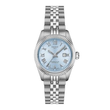 Montre Tissot Ballade Powermatic 48 COSC automatique cadran bleu glacier bracelet acier 30 mm