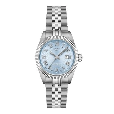 Montre Tissot Ballade Powermatic 48 COSC automatique cadran bleu glacier bracelet acier 30 mm