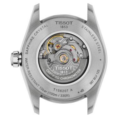 Montre Tissot Ballade Powermatic 48 COSC Bicolore PVD Or Rose automatique cadran argenté bracelet acier 30 mm