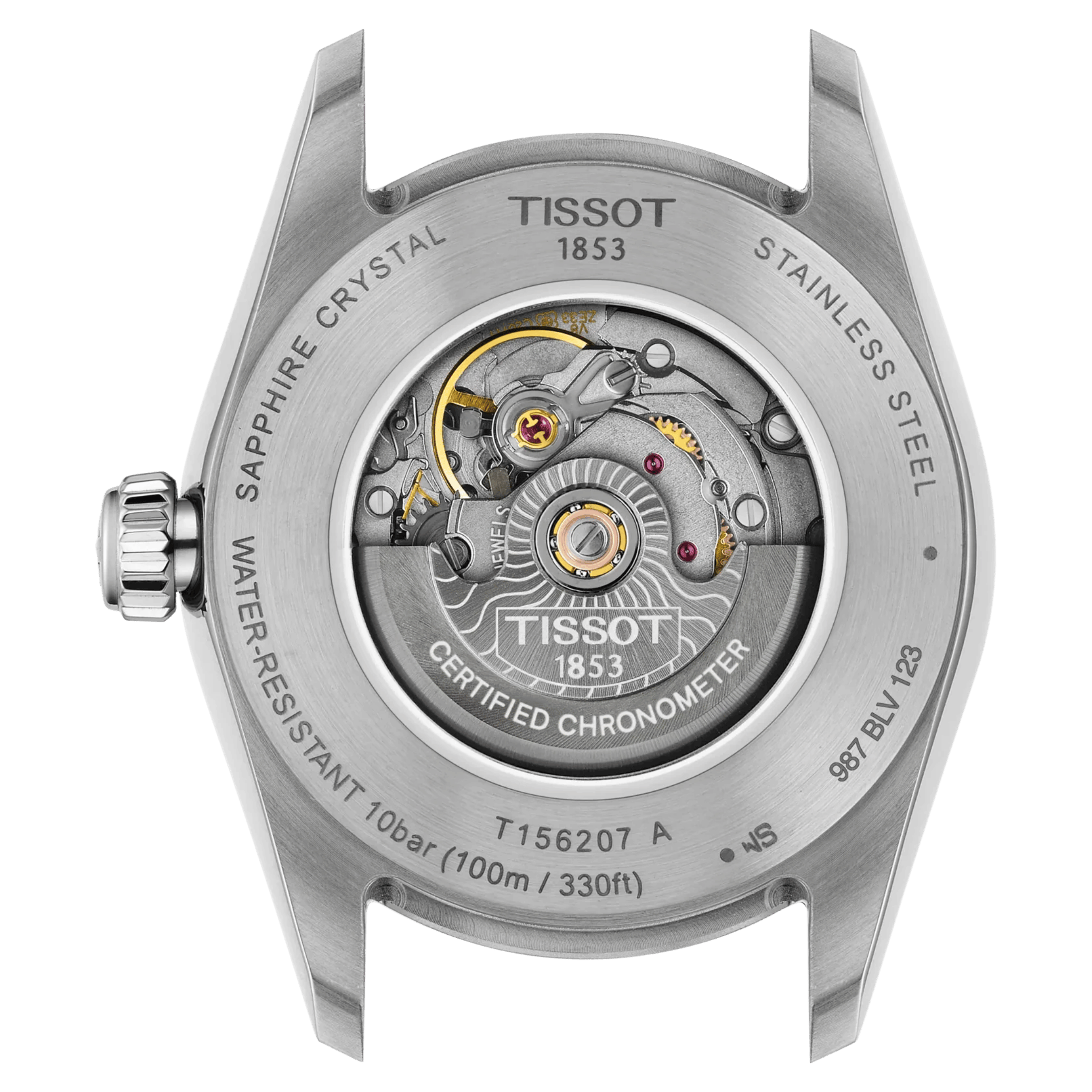 Tissot Ballade Powermatic 48 COSCTwo-Tone Rose Gold PVD automatic silver dial steel bracelet 30 mm
