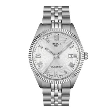 Montre Tissot Ballade Powermatic 80 COSC automatique cadran argenté bracelet acier 39 mm