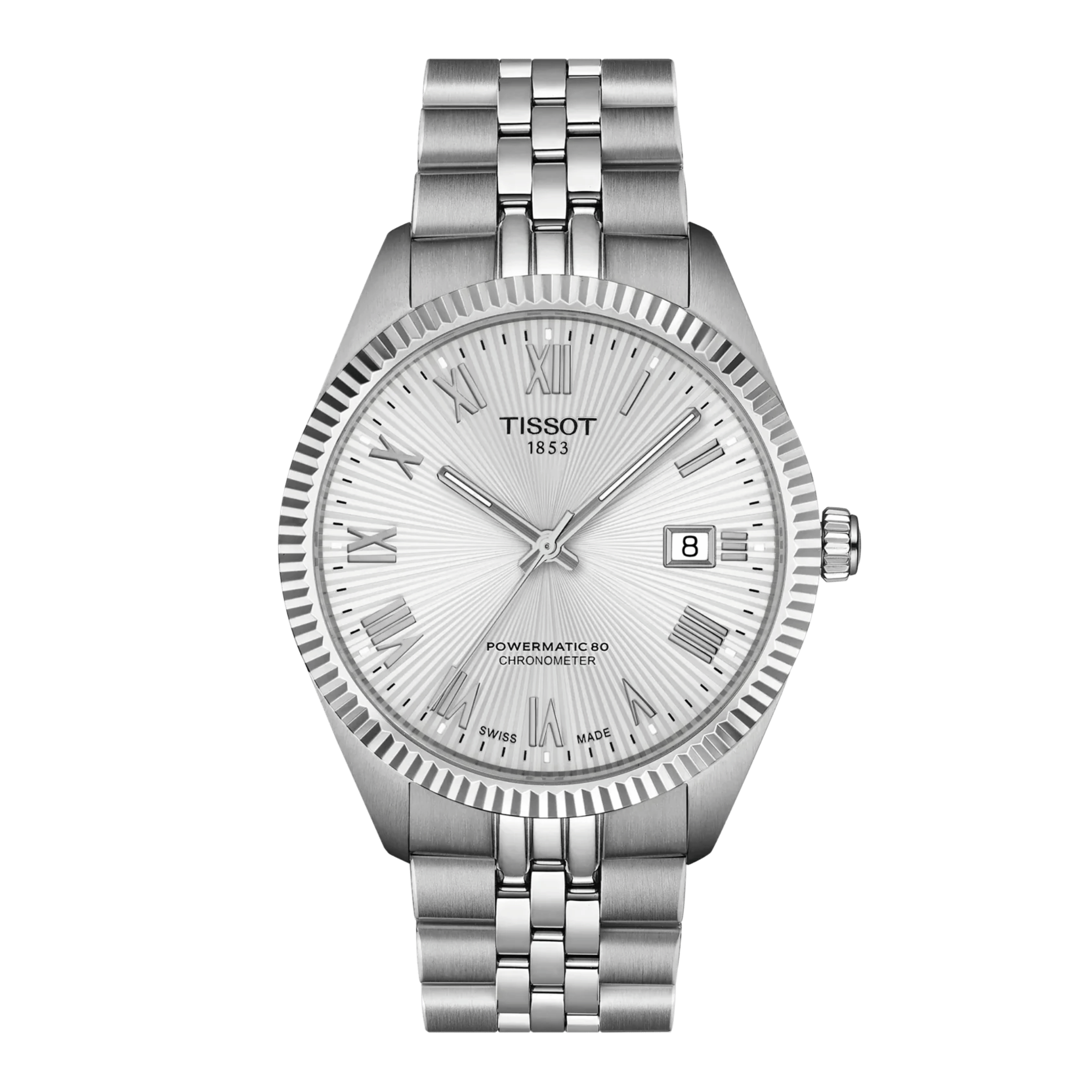 Tissot Ballade Powermatic 80 COSC automatic silver dial steel bracelet 39 mm