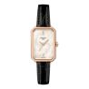 Tissot SRV quartz Rose Gold PVD white mother-of-pearl dial black leather strap 30 x 21,8 mm