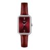Tissot SRV quartz red dial red leather strap 30 x 21,8 mm