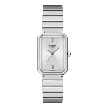 Montre Tissot SRV quartz cadran argenté bracelet acier 30 x 21,8 mm