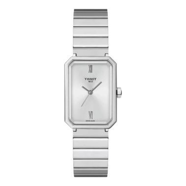 Montre Tissot SRV quartz cadran argenté bracelet acier 30 x 21,8 mm