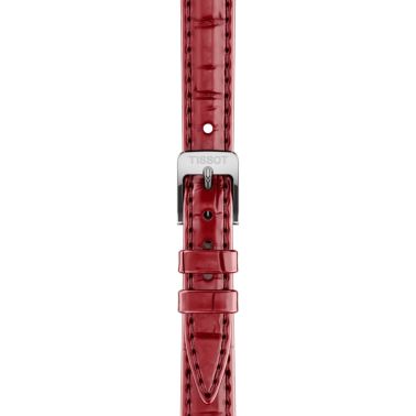 Tissot SRV quartz red dial red leather strap 30 x 21,8 mm