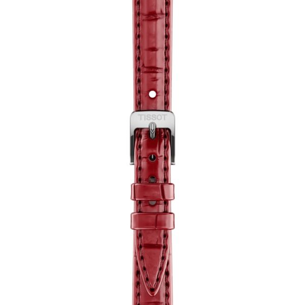 Tissot SRV quartz red dial red leather strap 30 x 21,8 mm