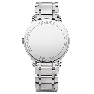 Montre Baume et Mercier Classima quartz cadran blanc bracelet acier 40 mm