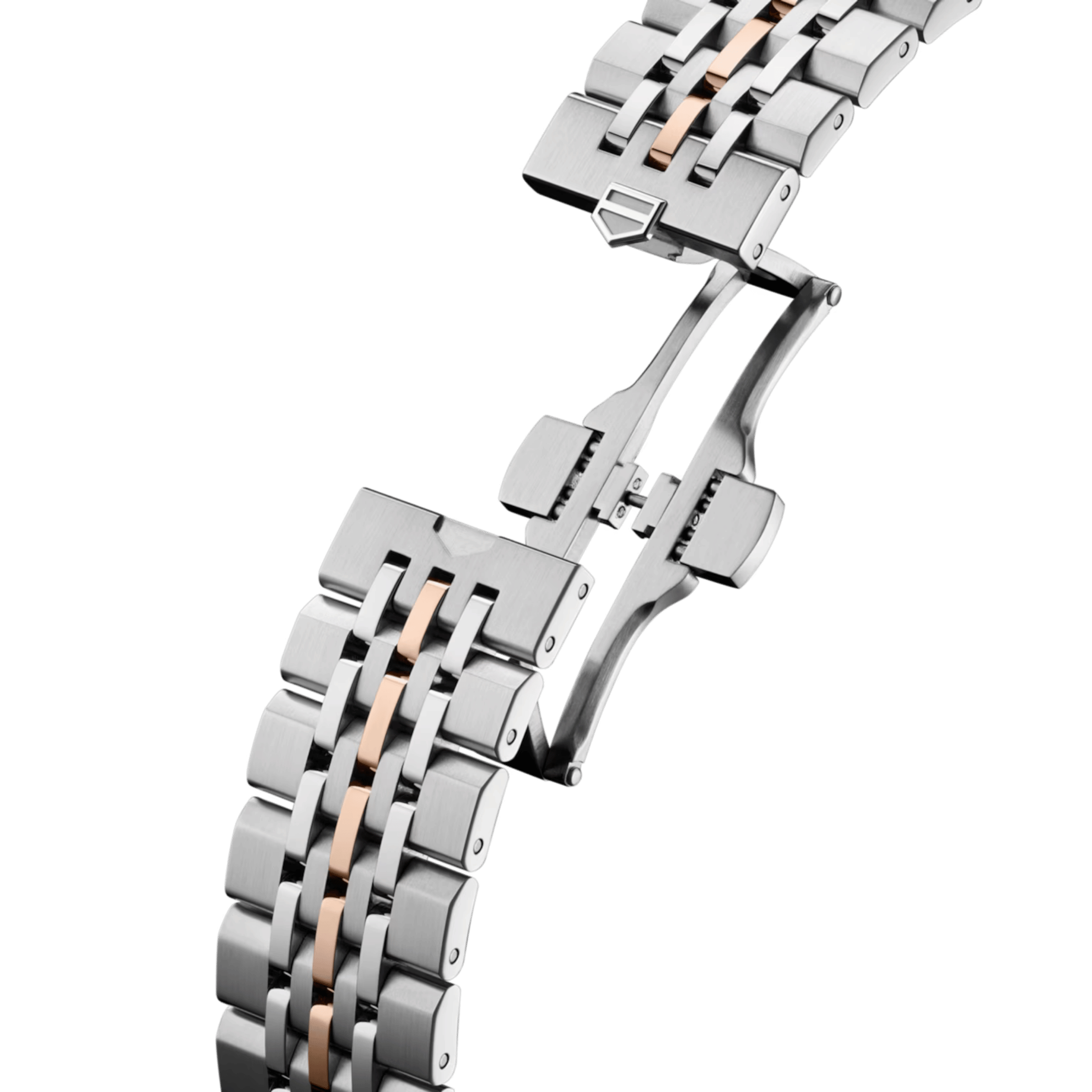 Montre TAG Heuer Carrera Astronomer automatique cadran argenté bracelet acier et or rose 39 mm